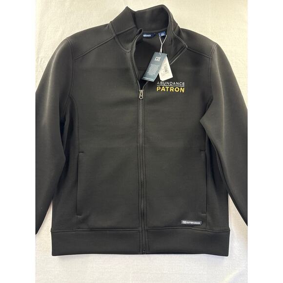 Men’s Cutter & Buck Black Abundance Patron Zip up Jacket Sz M - Picture 1 of 4